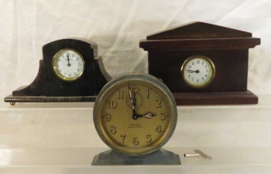 3 Vintage clocks Westclox Big Ben Deluxe works