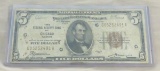 1928 Federal Reserve Bank of Chicago $5 note