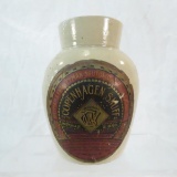 Vintage stoneware Copenhagen snuff jar with lid