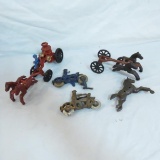 Cast metal motorcycles & horse-drawn for parts