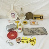 Vintage souvenir collection- ashtrays, tray