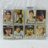 8 1952 Topps baseball cards
