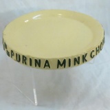 Purina Mink Chow ceramic plate