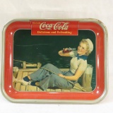 1940 Drink Coca Cola Delicious & Refreshing tray