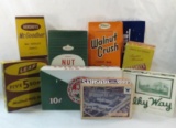 Vintage candy boxes Nut Goodie, Mr. Goodbar, etc