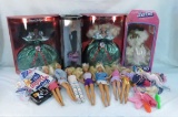 Modern Barbies and Crissy dolls some in boxes