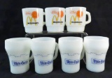 4 White Castle & 3 McDonald's Fire King mugs