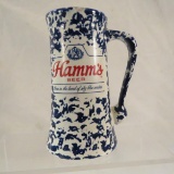 Rare spongeware Hamm's beer mug Red Wing