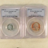 2 PCGS PR69DCAM Graded Coins1976s& 2000s