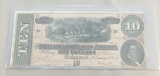 1864 T-68 Confederate $10 Note