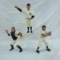 3 Vintage Hartland plastics NY Yankees figures