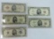 5 $5 Notes, 1 1928c, 1 1934 Fed, 1 34c Silver Cert