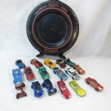 17 1960s Hot Wheels Redlines in Rally Wheel Case