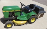 John Deere 108 riding lawn mower with bagger runs