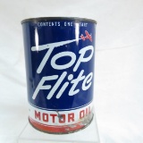 Top Flite vintage Petroliana one-quart tin oil can