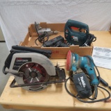 Power tools, Black & Decker jigsaw, Makita sander