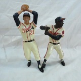 2 Vintage Hartland plastic Atlanta Braves figures