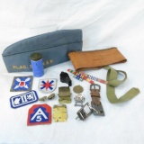 Military Cap, insignia, patches, ski wax