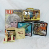 Vintage lunch boxes, LIFE magazine & repro watch