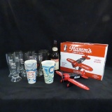 Vintages Hamm's beer glasses, cups & airplane