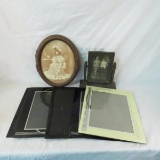 3 Art Deco glass picture frames & more