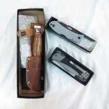 Ka-Bar Game Hook & 2 folding pocket knives