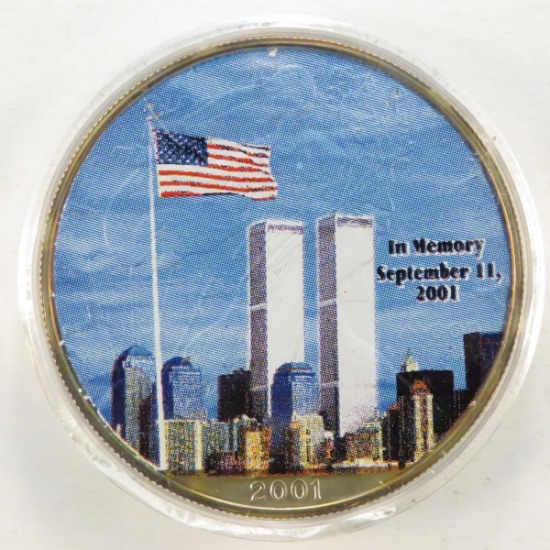 2001 American Silver Eagle 9-11 colorized