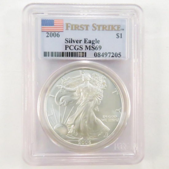 2006 American Silver Eagle PCGS graded MS69