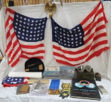 US Military papers, goggles, 48* Flag, etc..