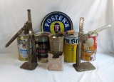 Bottle cappers & 4 German 132 fl oz beer cans