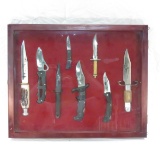 Knife display with 8 knives