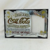 Vintage Coca-Cola mirror frame glass only