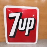 Vintage metal 7up sign