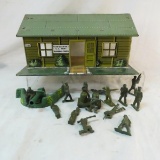 MARX Army training center tin toy accessories and