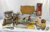 Vintage kitchen items shifter, rolling pins, etc