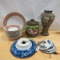 Hand painted Nippon vase, Rosenthal dessert set