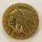 1910 S $5 Gold Indian Head Half Eagle