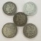 5 Morgan Silver Dollars 1879, 82, 87o, 90o, 1891o
