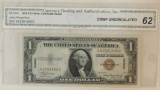 1935 A $1 Silver Certificate Hawaii CGA UNC 62