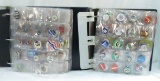 2 binders full of vintage pinbacks- many political