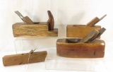 4 antique wood planes