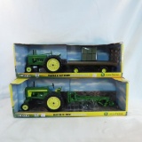 ERTL John Deere tractor with plow & with Wagon