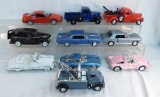 10 collectible Diecast cars & trucks 1:24 scale