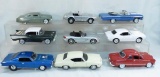 9 collectible Diecast cars 1:24 scale