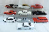 10 collectible Diecast cars 1:24 scale