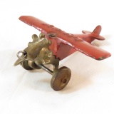 1930's Hubley Lucky Lindy Cast Iron toy airplane