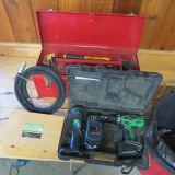 Full tool box, Hitachi drill kit, clamp kit
