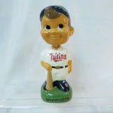 Vintage MN Twins bobblehead with bat & green base