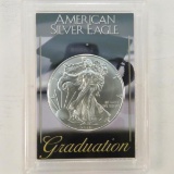 2018 American Silver Eagle BU in Graduation case