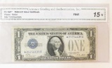 1928 A $1 Silver Certificate star note CGA Fine 15